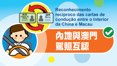 Reconhecimento recíproco das cartas de condução entre o Interior da China e Macau